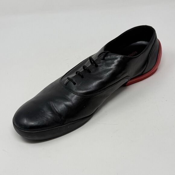 Camper Romain Kremer Oxford Shoes Mens 12 EU 46 Black Leather Red Heel Hipster main image 8